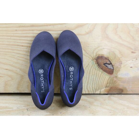 Rothy's Flats Womens 9 Black Ballet Flats Round Toe Slip Ons Shoes - Picture 4 of 7